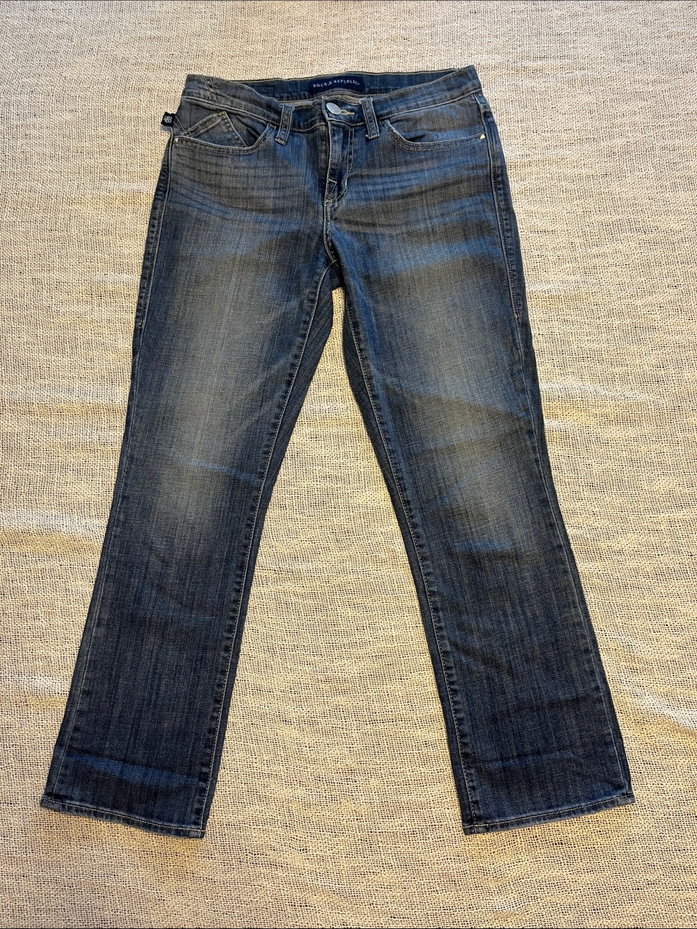 Rock & Republic Straight Leg Jeans - Dark Blue Wash